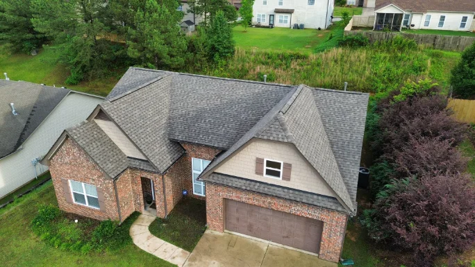 Completed roof replacement by Precision Roofing Alabama